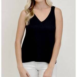 NEW ILINEN ilinen classic cotton tank top in black
